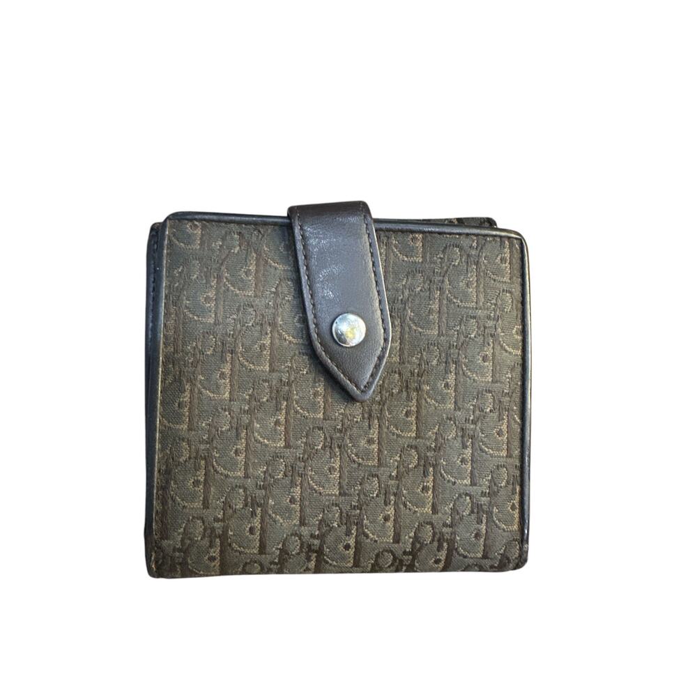 218 Dior Trotter Canvas Folding Wallet - Authentic - Picture 2 of 6